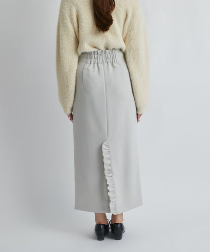 雙層斜紋窄版長裙