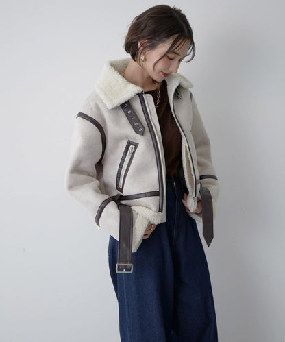 【nane】羊毛飛行夾克