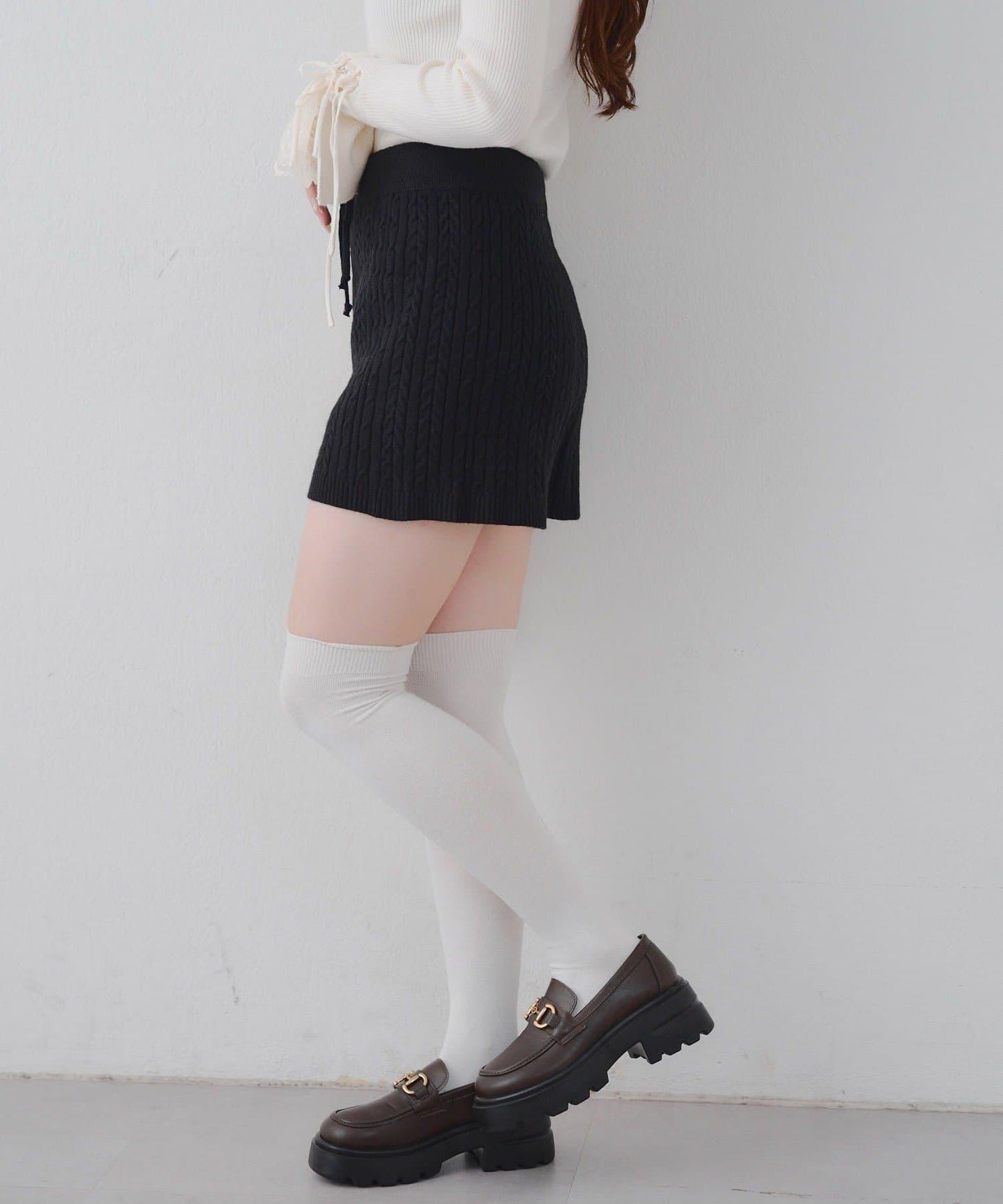 麻花編織針織短褲