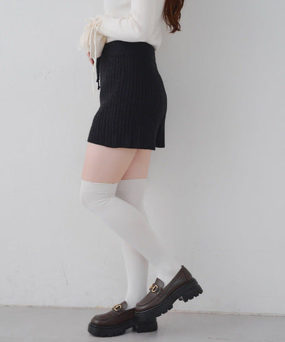 麻花編織針織短褲