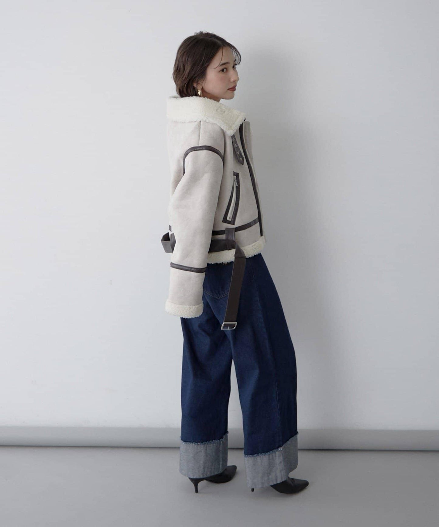 【nane】羊毛飛行夾克