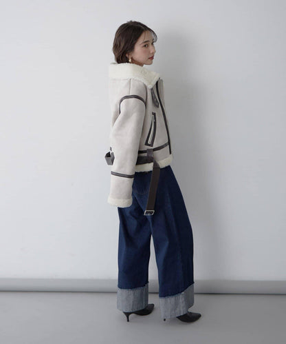 【nane】羊毛飛行夾克