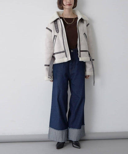 【nane】羊毛飛行夾克