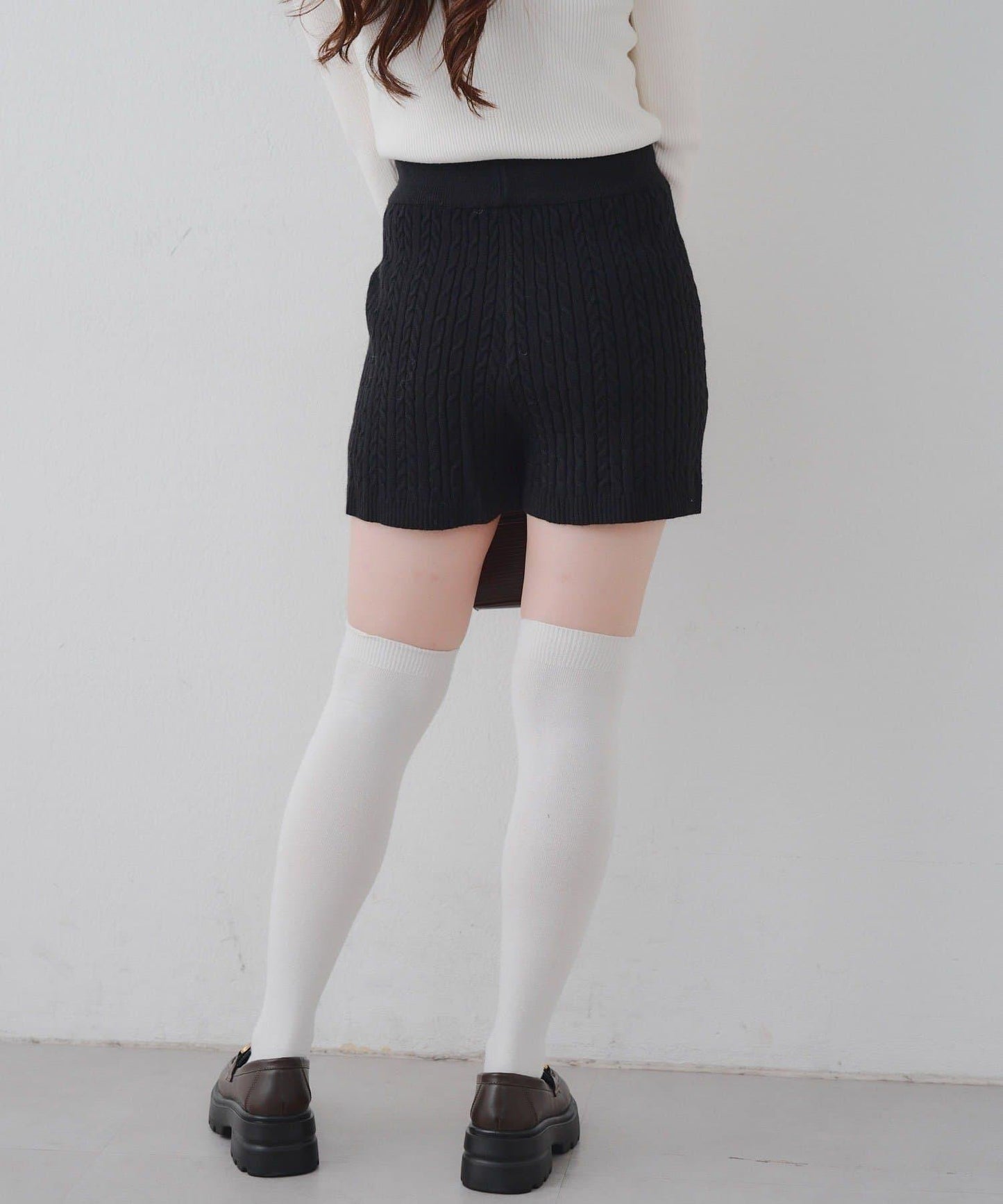 麻花編織針織短褲