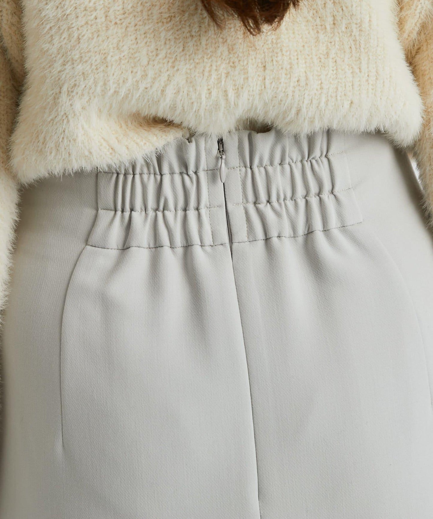 雙層斜紋窄版長裙