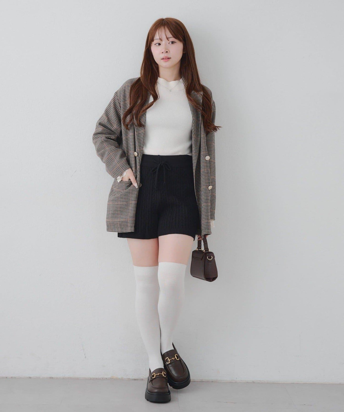 麻花編織針織短褲