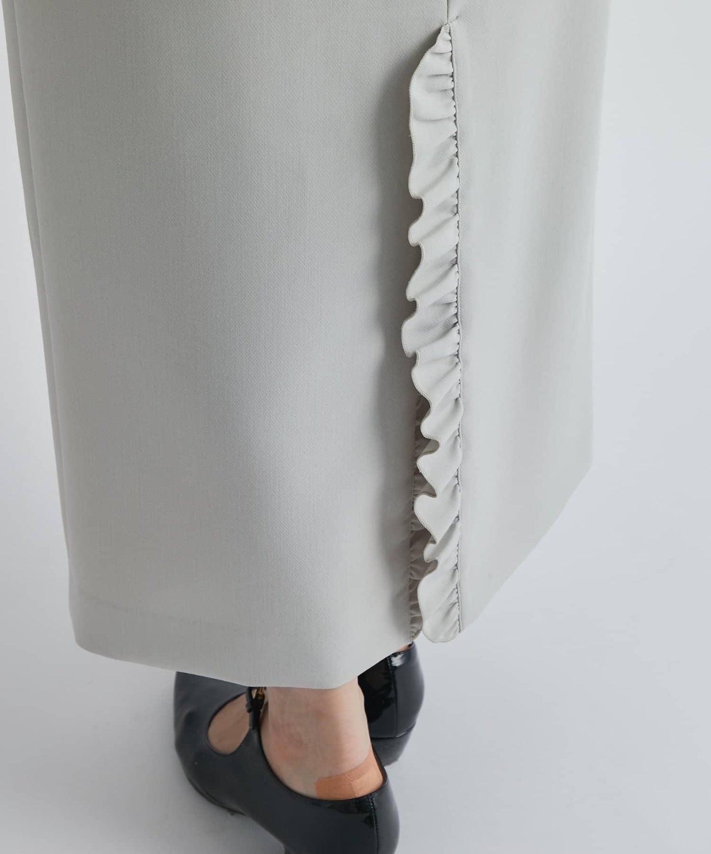 雙層斜紋窄版長裙