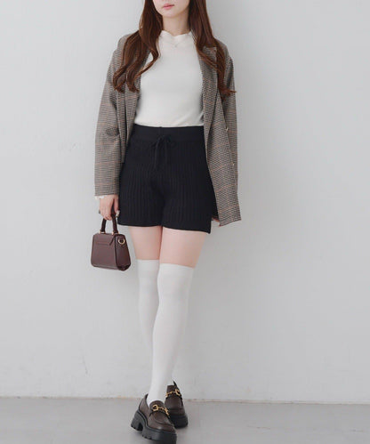 麻花編織針織短褲