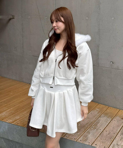 【上下套裝】毛絨連帽衫套裝