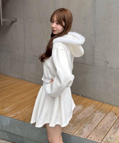 【上下套裝】毛絨連帽衫套裝