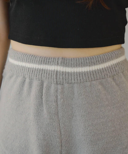 【套裝】拉鍊開衫&針織長褲套裝