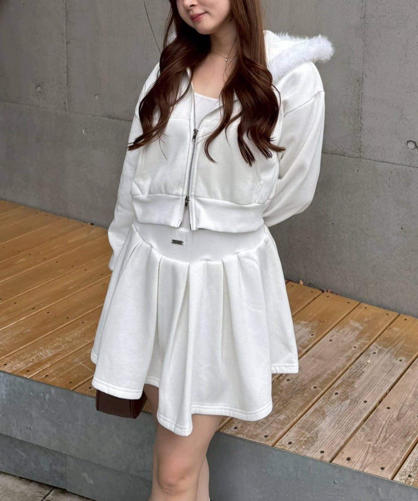 【上下套裝】毛絨連帽衫套裝