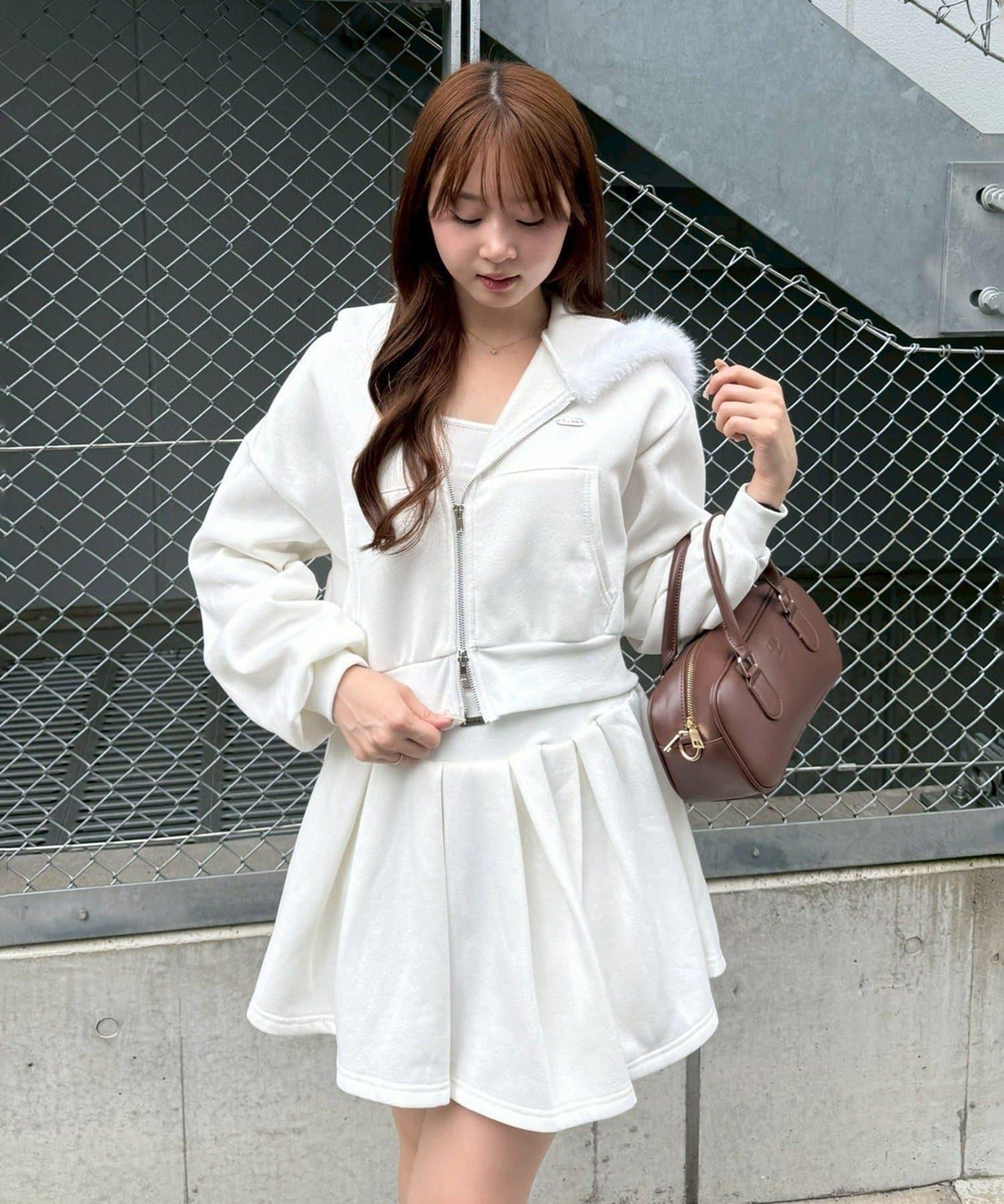 【上下套裝】毛絨連帽衫套裝