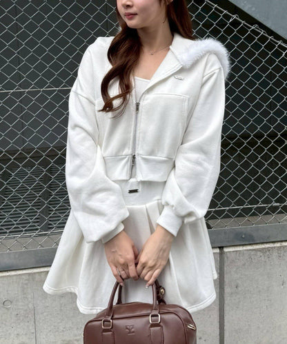 【上下套裝】毛絨連帽衫套裝