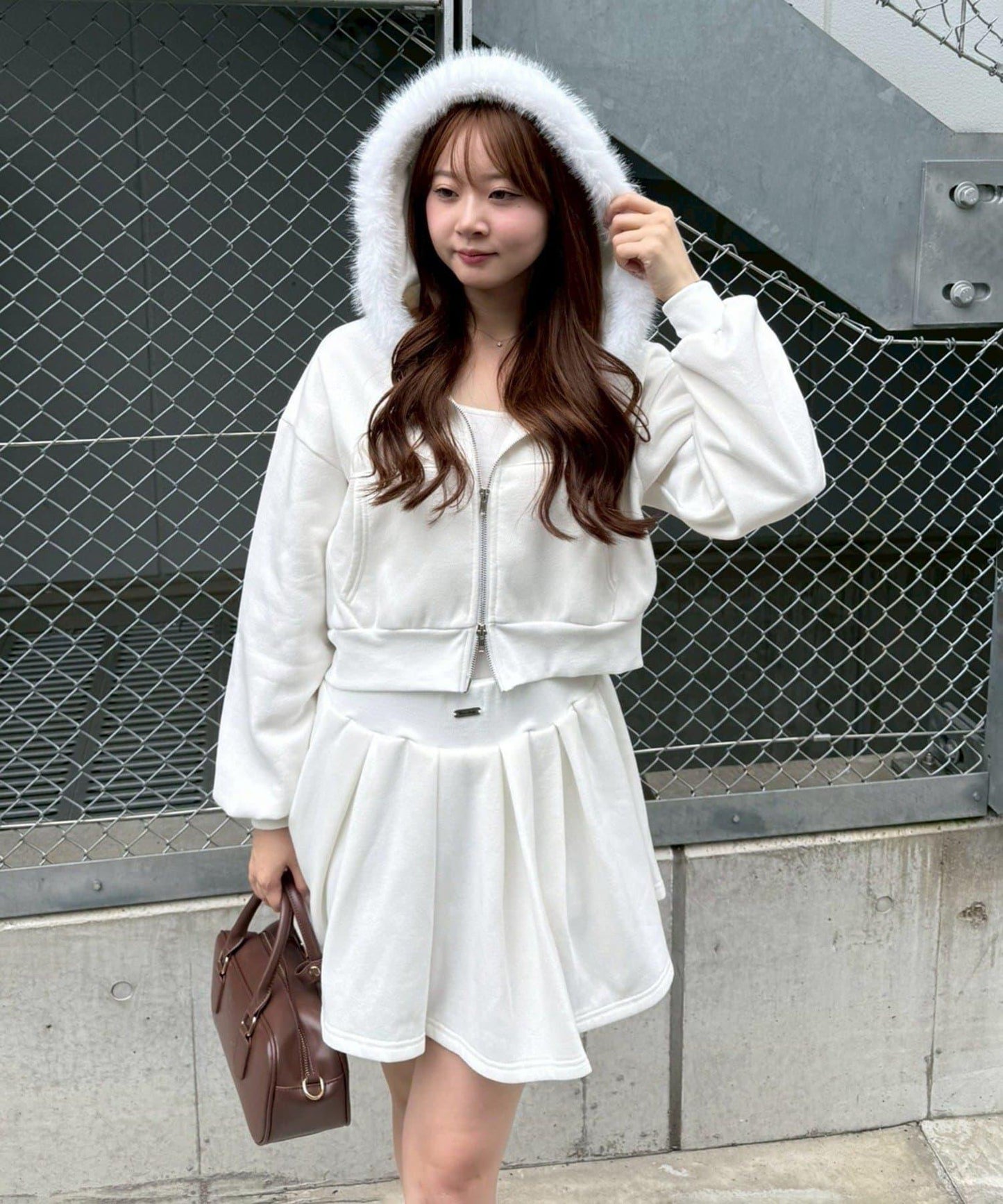 【上下套裝】毛絨連帽衫套裝