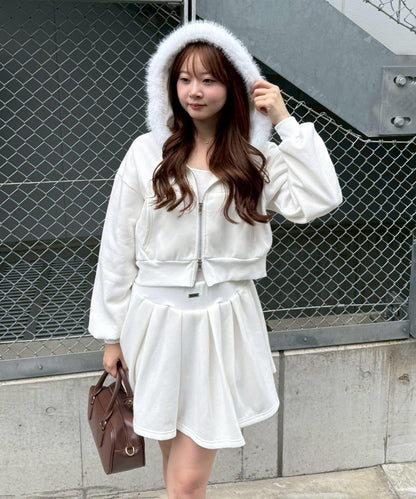 【上下套裝】毛絨連帽衫套裝