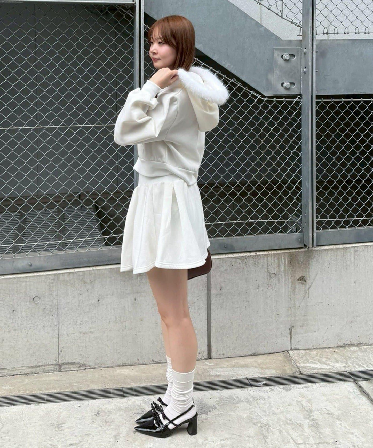 【上下套裝】毛絨連帽衫套裝