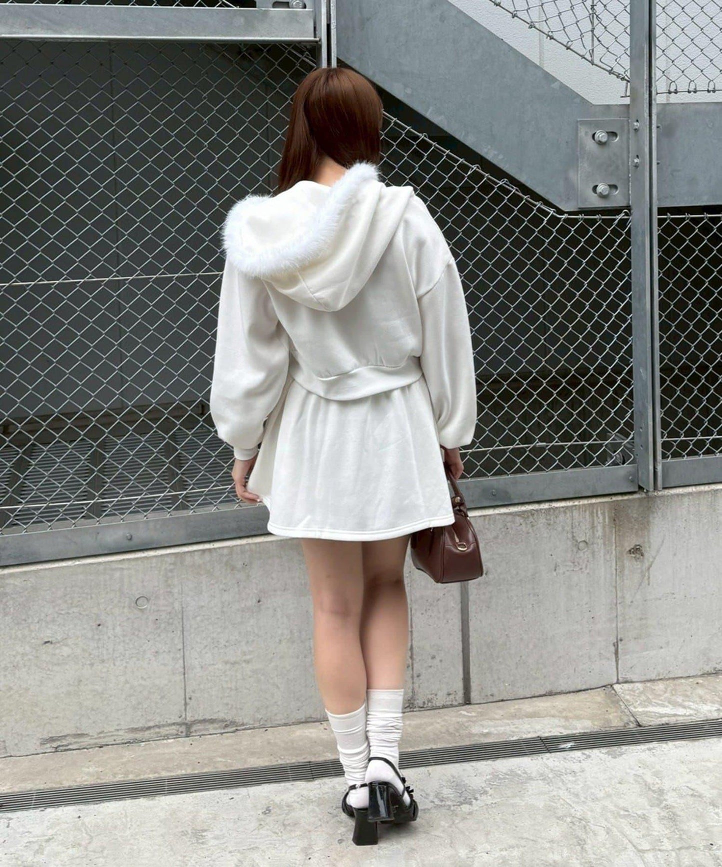 【上下套裝】毛絨連帽衫套裝