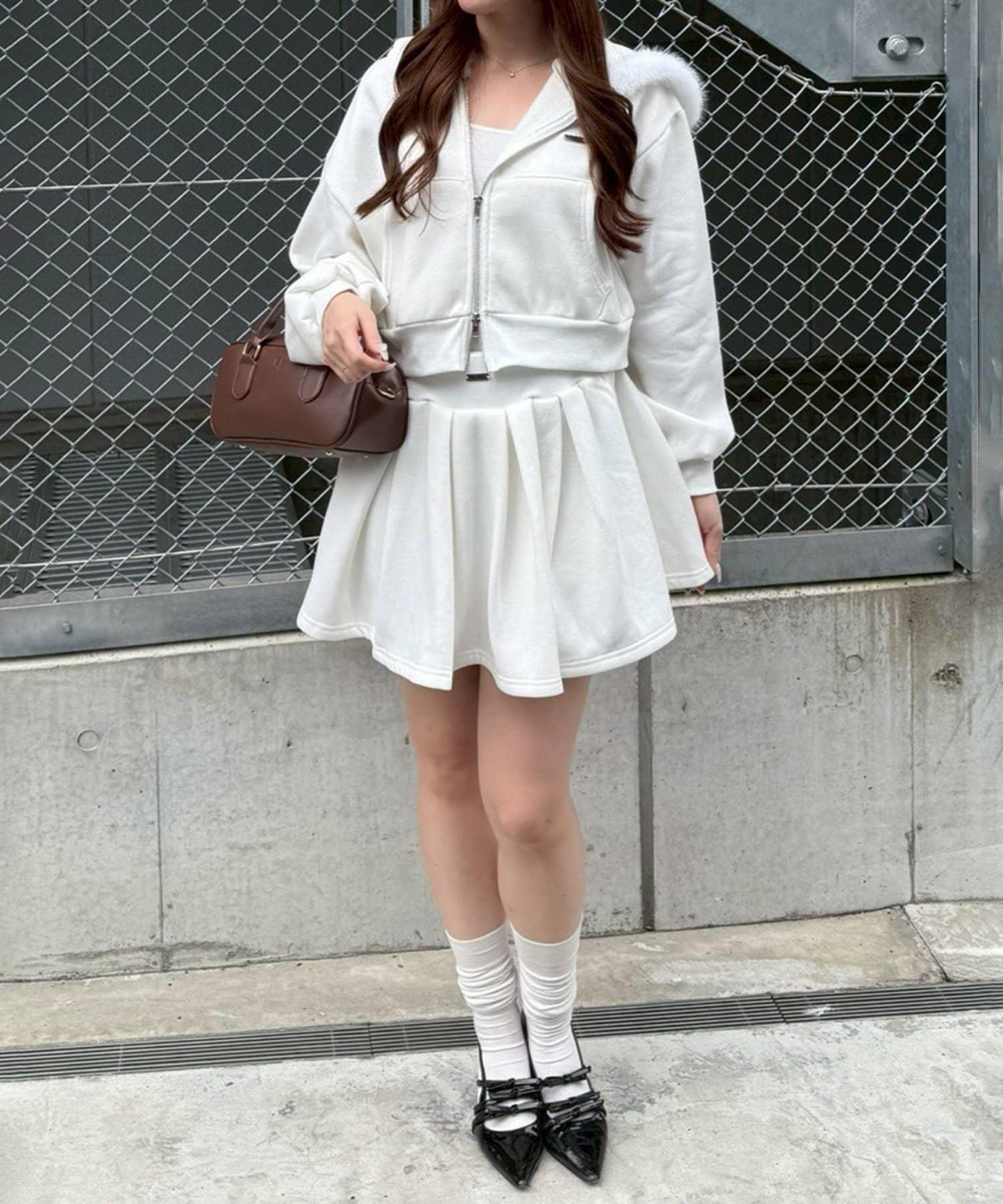 【上下套裝】毛絨連帽衫套裝