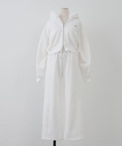 【上下套裝】毛絨連帽衫套裝