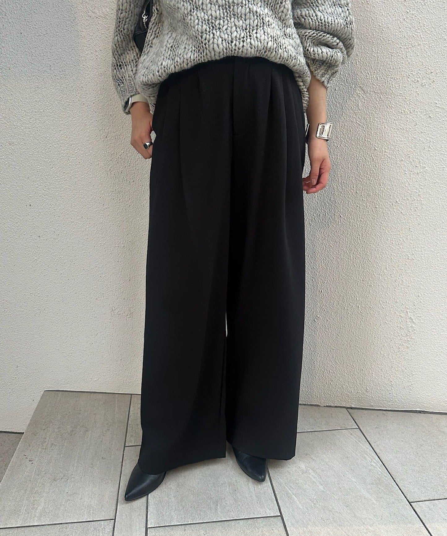 【與網紅@tsuru00聯名】【人氣飆升！】3褶西裝休閒褲