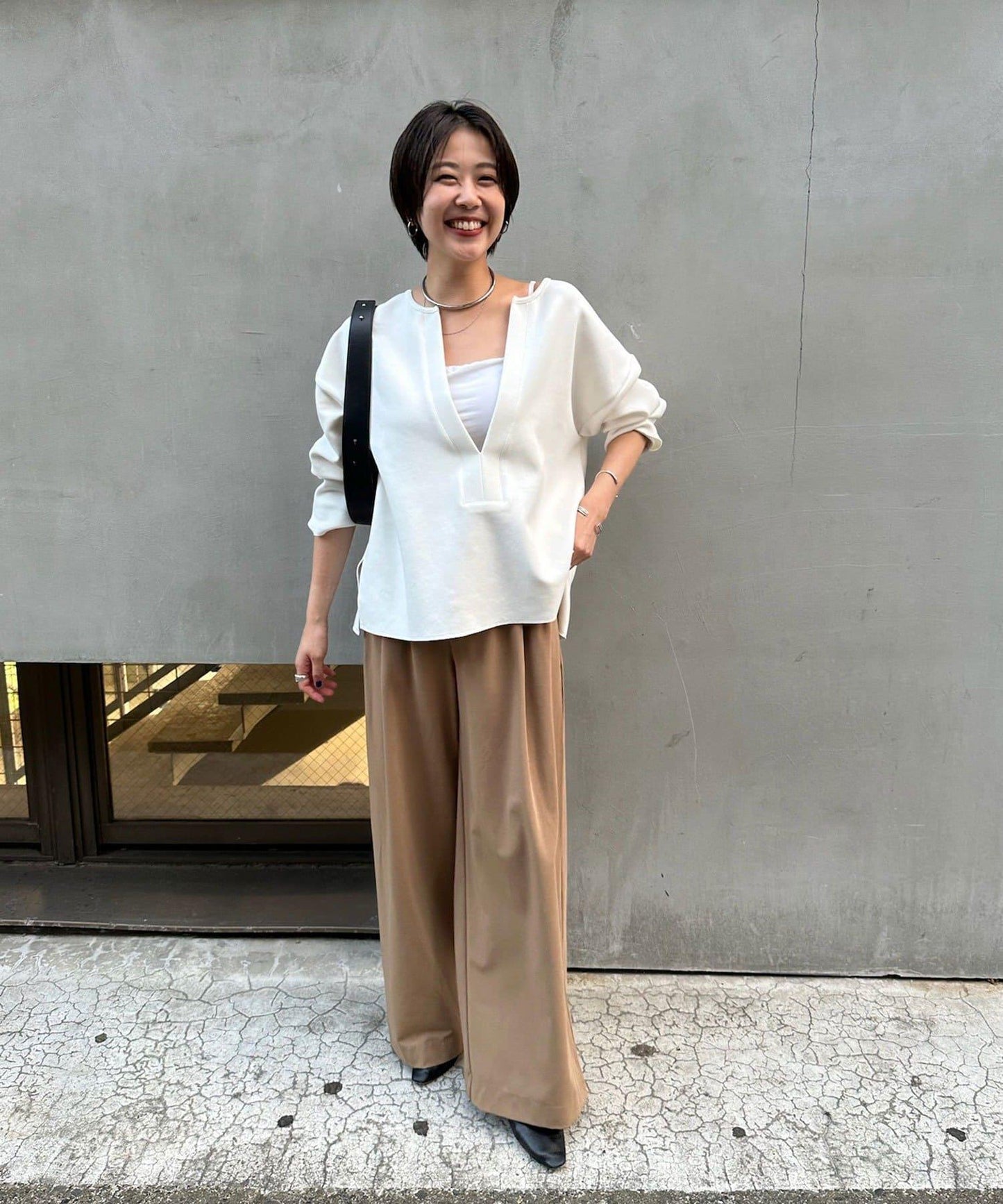 【與網紅@tsuru00聯名】【人氣飆升！】3褶西裝休閒褲