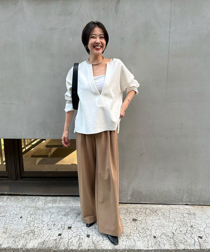 【與網紅@tsuru00聯名】【人氣飆升！】3褶西裝休閒褲