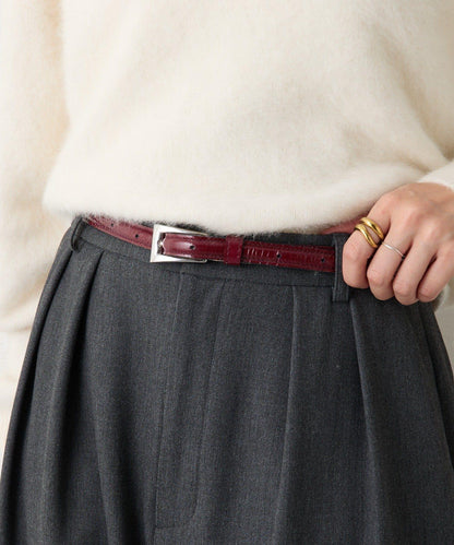 【優雅光澤感】漆皮腰帶