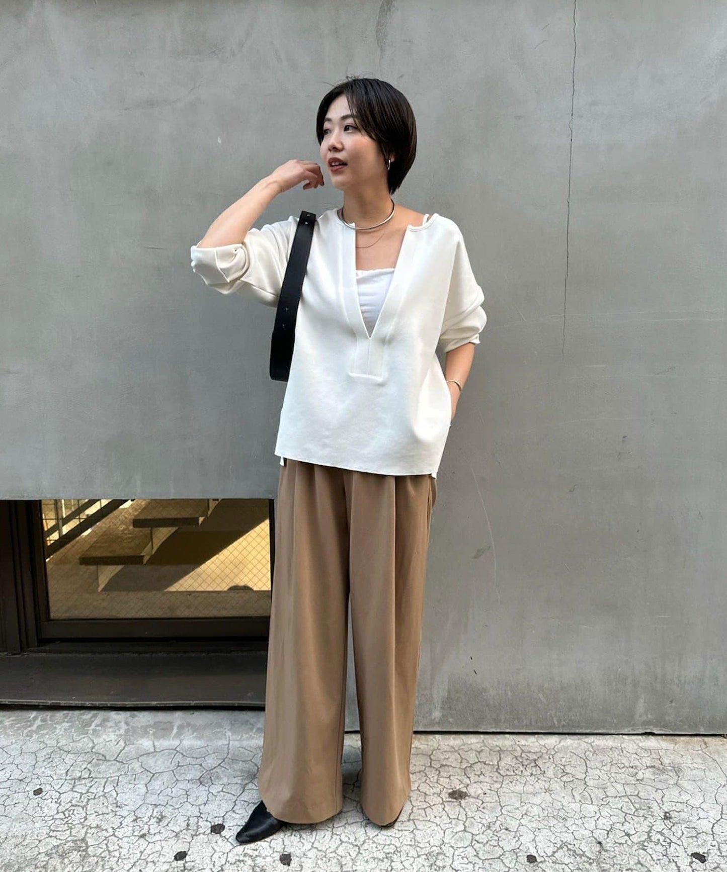 【與網紅@tsuru00聯名】【人氣飆升！】3褶西裝休閒褲