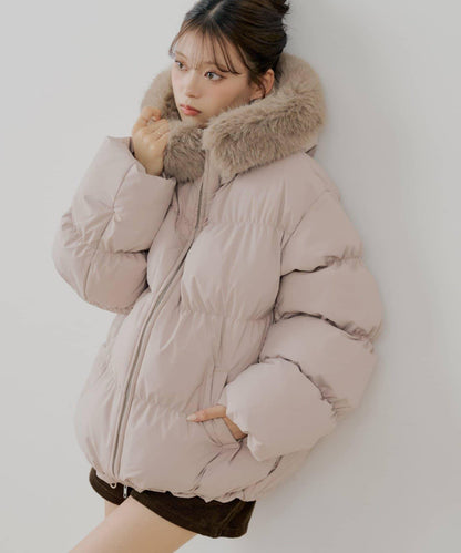 【贈品活動對象】可拆卸毛絨中長款寬鬆棉服