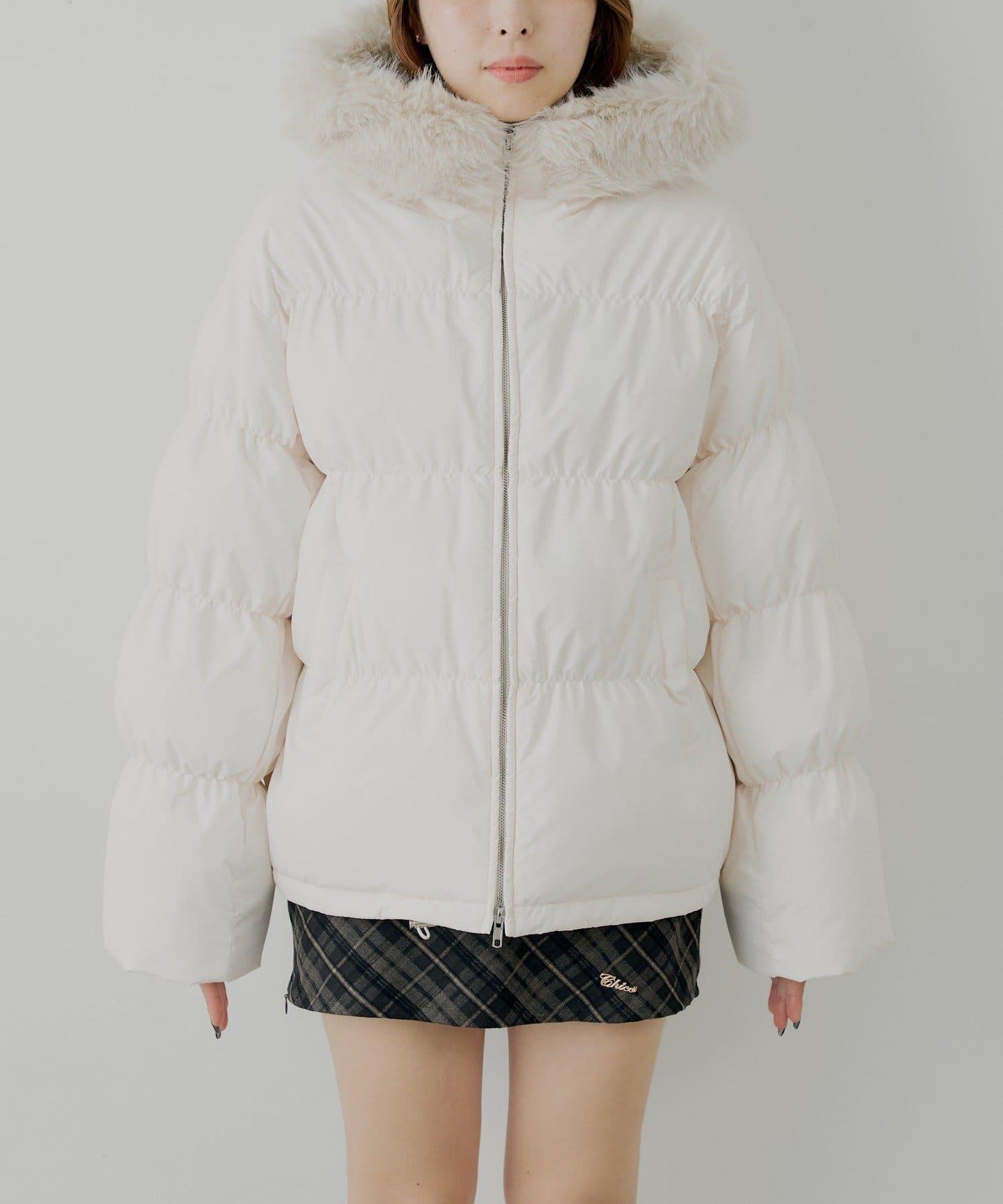 【贈品活動對象】可拆卸毛絨中長款寬鬆棉服