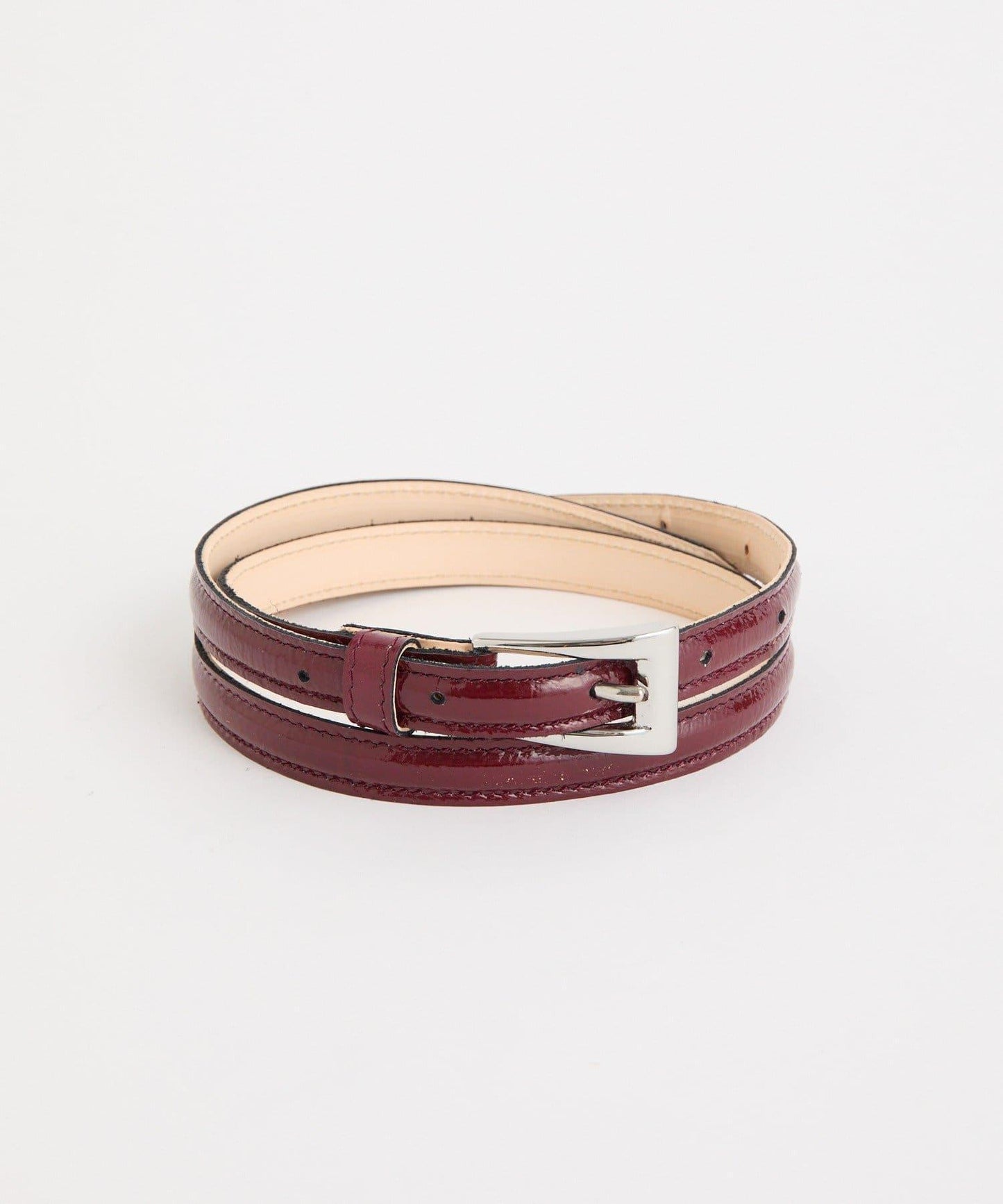 【優雅光澤感】漆皮腰帶