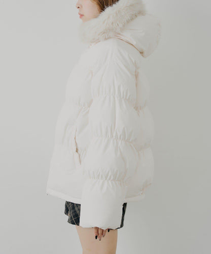 【贈品活動對象】可拆卸毛絨中長款寬鬆棉服