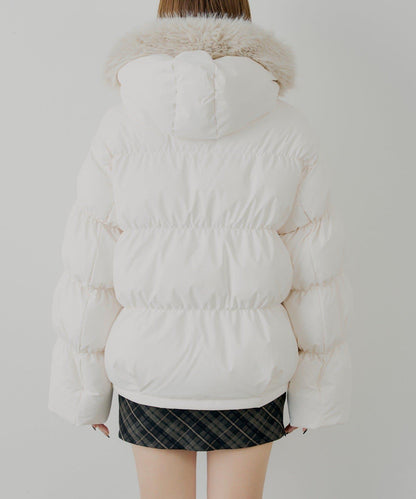 【贈品活動對象】可拆卸毛絨中長款寬鬆棉服