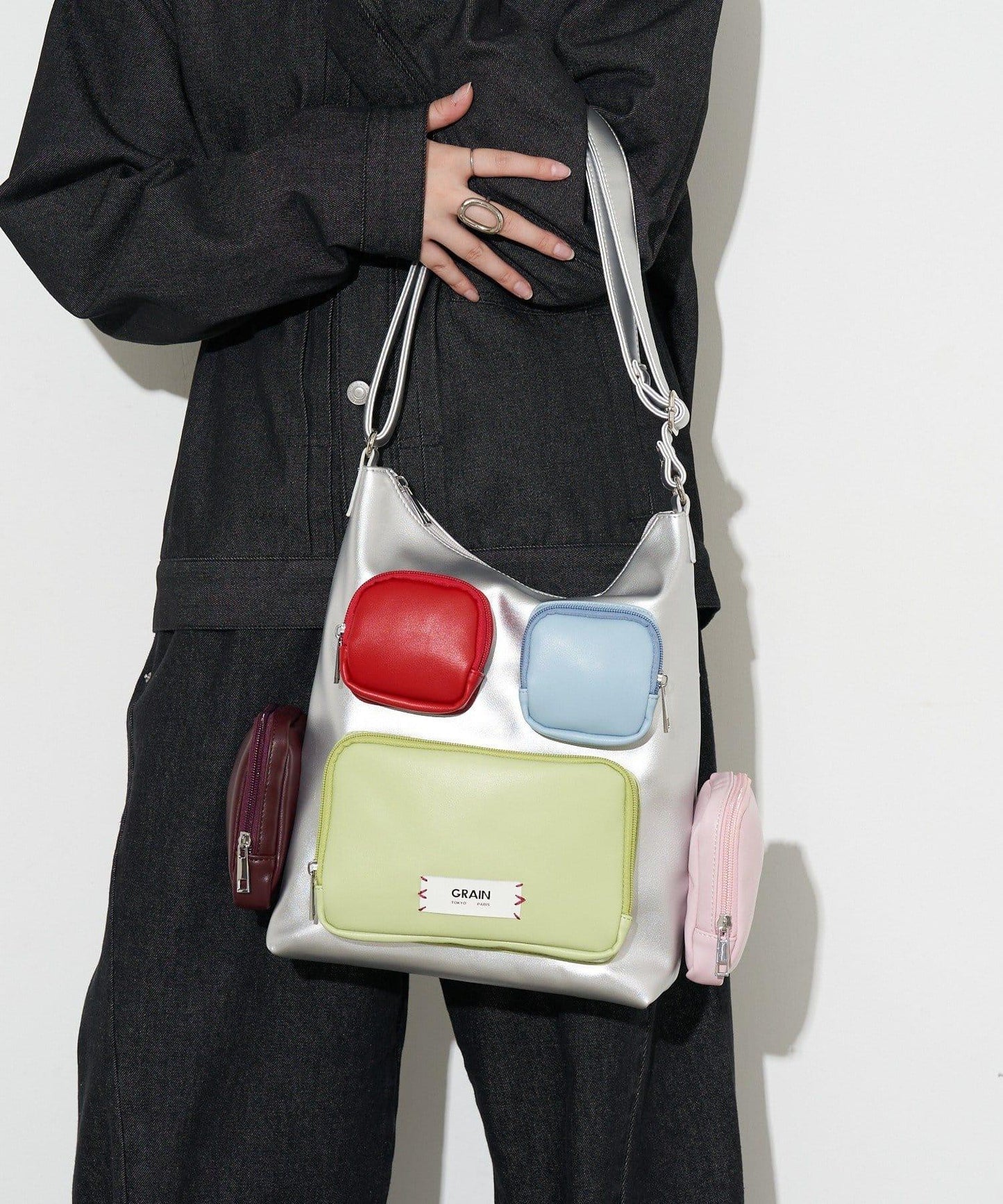 【GRAIN/グレイン】多口袋單肩包