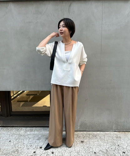 【與網紅@tsuru00聯名】【人氣飆升！】3褶西裝休閒褲