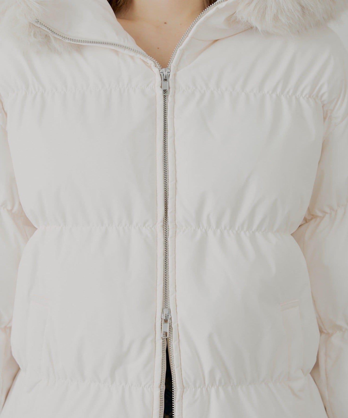 【贈品活動對象】可拆卸毛絨中長款寬鬆棉服