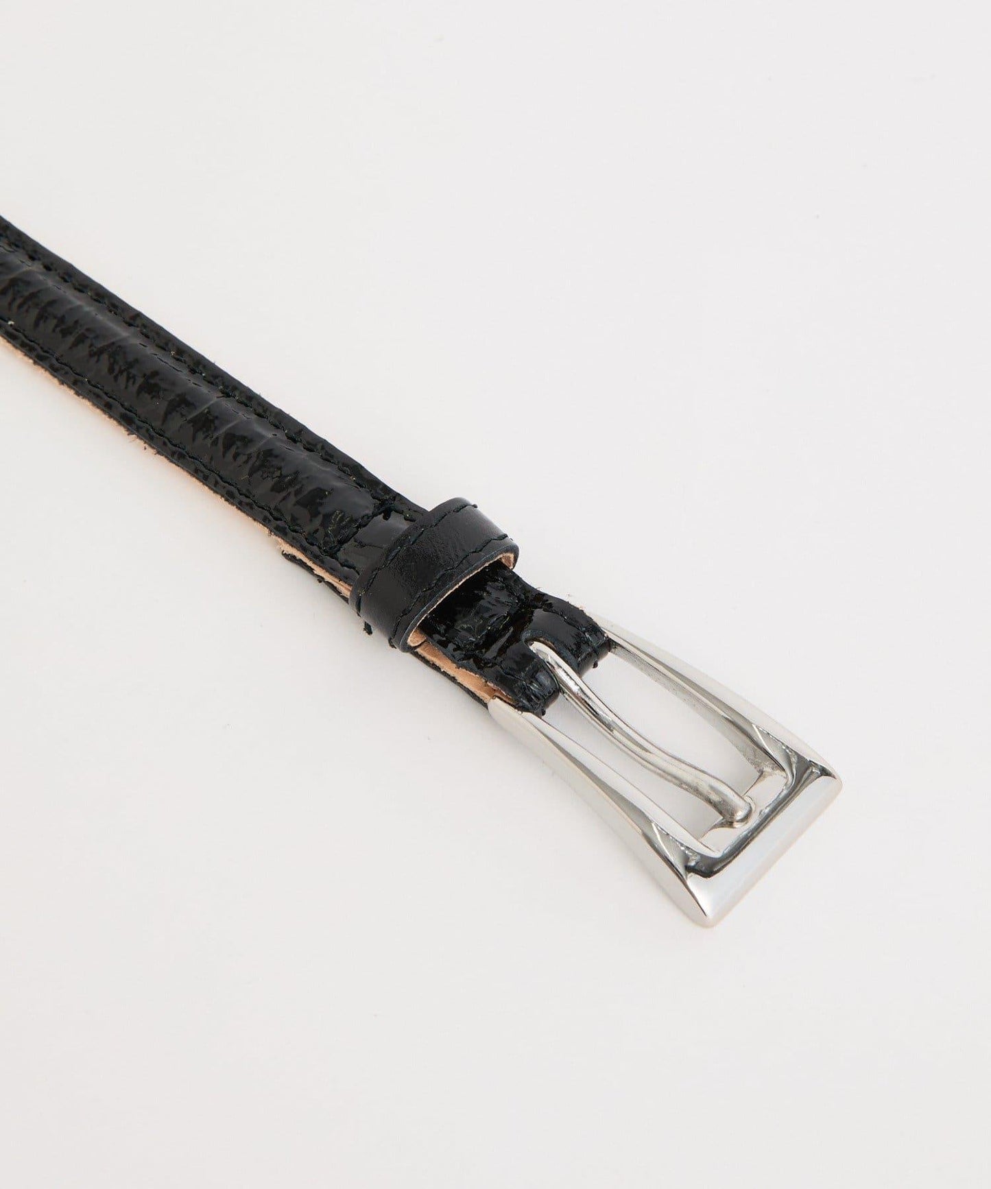 【優雅光澤感】漆皮腰帶