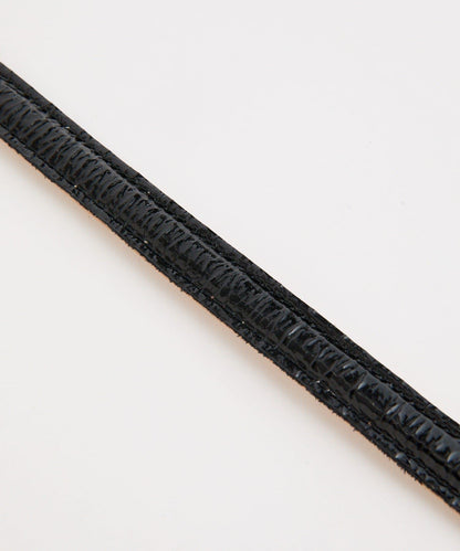 【優雅光澤感】漆皮腰帶