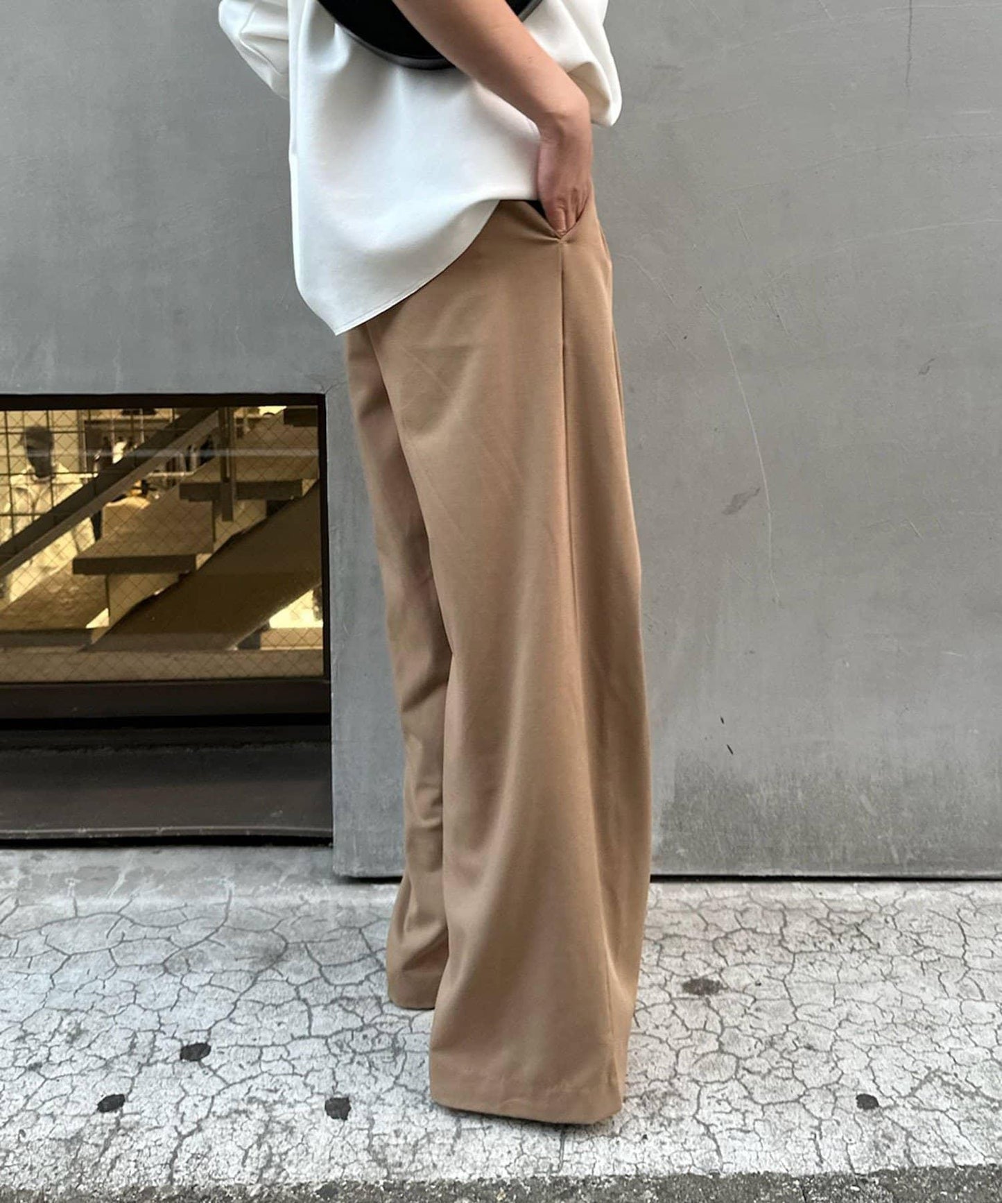 【與網紅@tsuru00聯名】【人氣飆升！】3褶西裝休閒褲