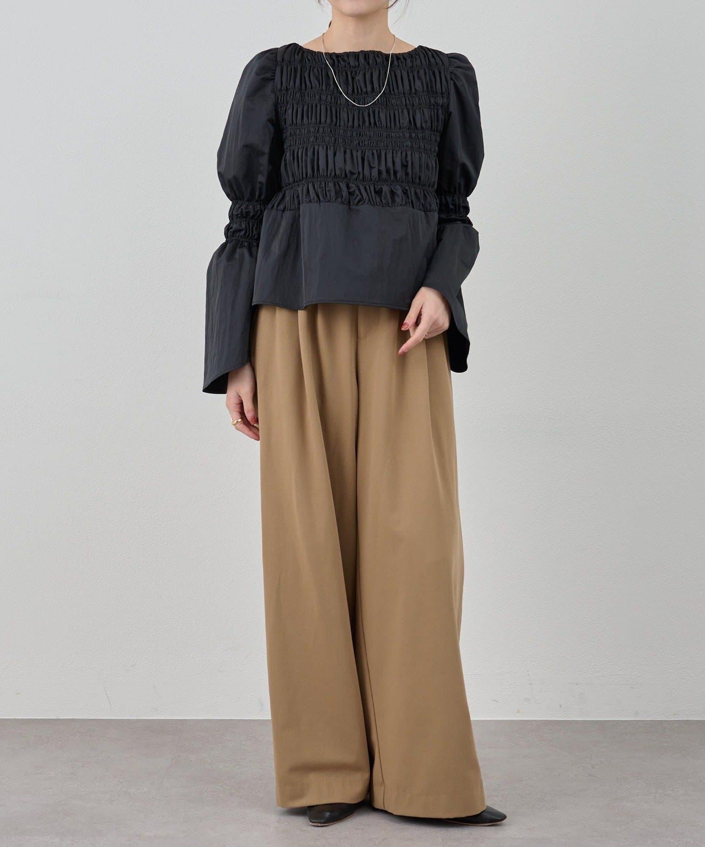 【與網紅@tsuru00聯名】【人氣飆升！】3褶西裝休閒褲