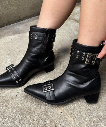 【HiNT/ヒント】雙帶短靴