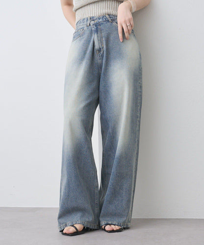 剪裁做舊牛仔布