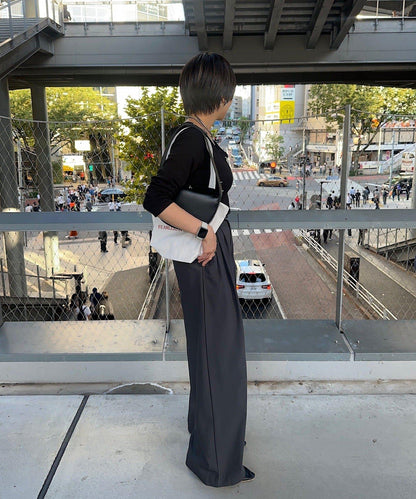 【與網紅@tsuru00聯名】【人氣飆升！】3褶西裝休閒褲