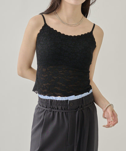 帶胸墊蕾絲吊帶背心