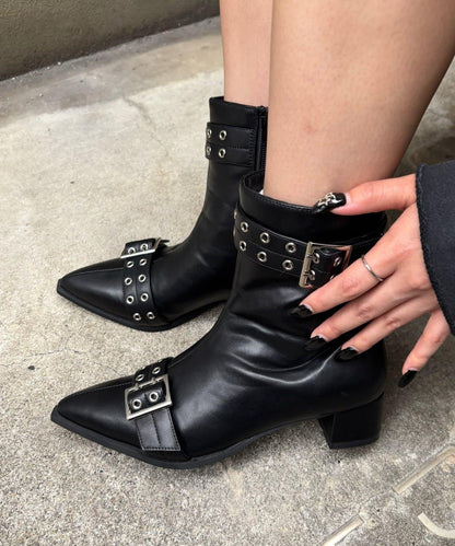 【HiNT/ヒント】雙帶短靴