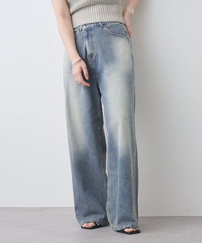 剪裁做舊牛仔布