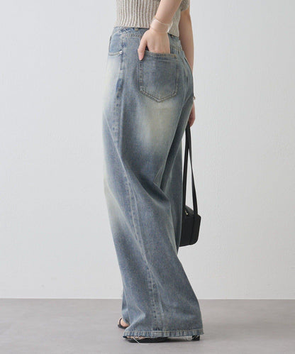 剪裁做舊牛仔布