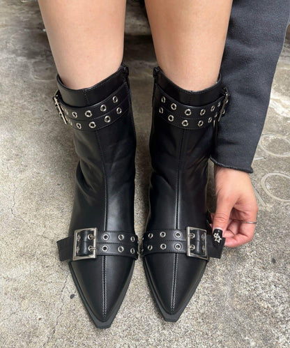 【HiNT/ヒント】雙帶短靴