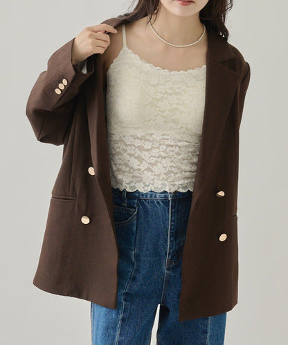 帶胸墊蕾絲吊帶背心